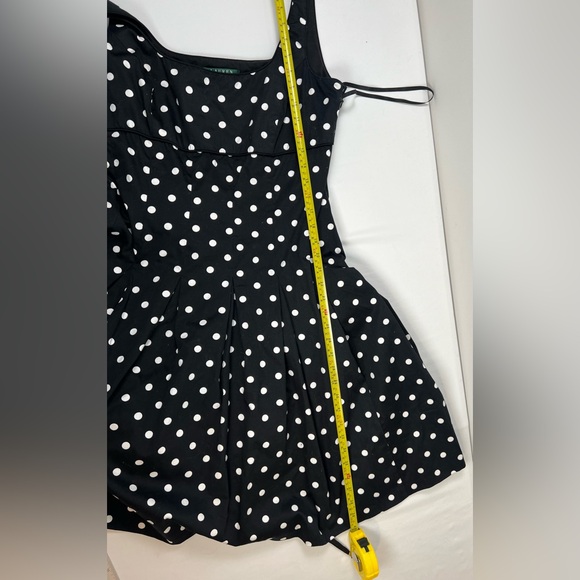 Lauren Ralph Lauren polka dot dress with pockets size 14 Navy and white - Picture 8 of 9